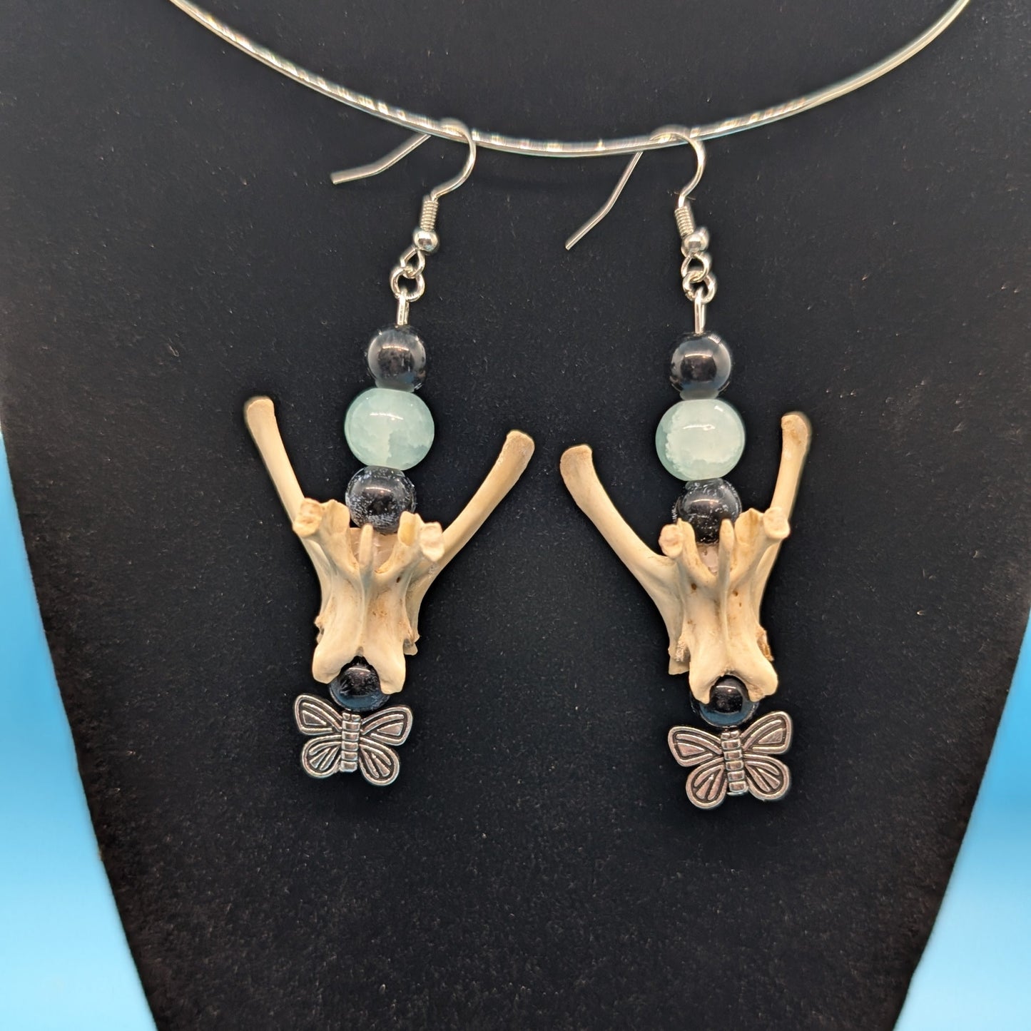 Butterfly Rabbit Bone Earrings