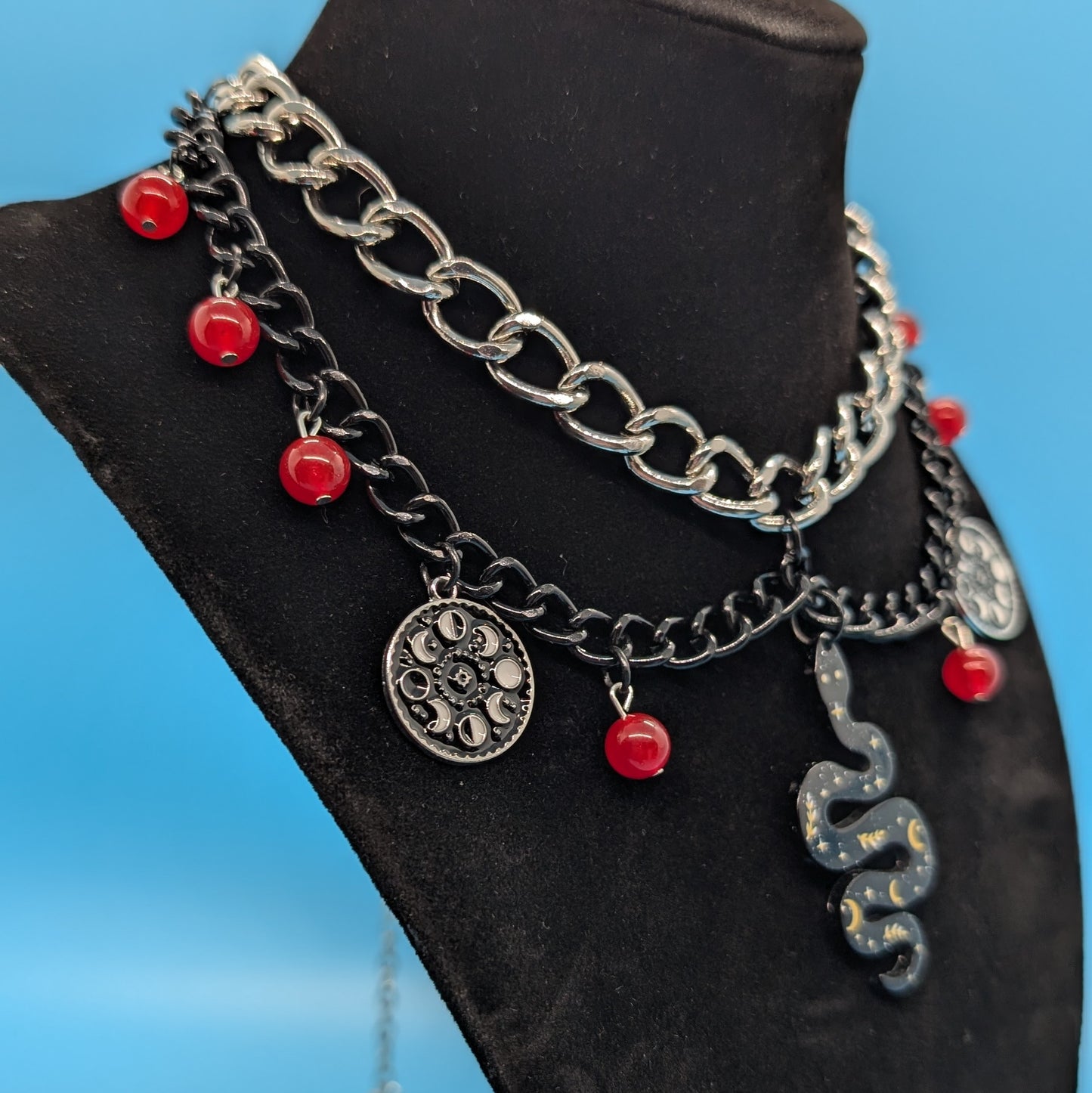 Black & Red Snake Choker